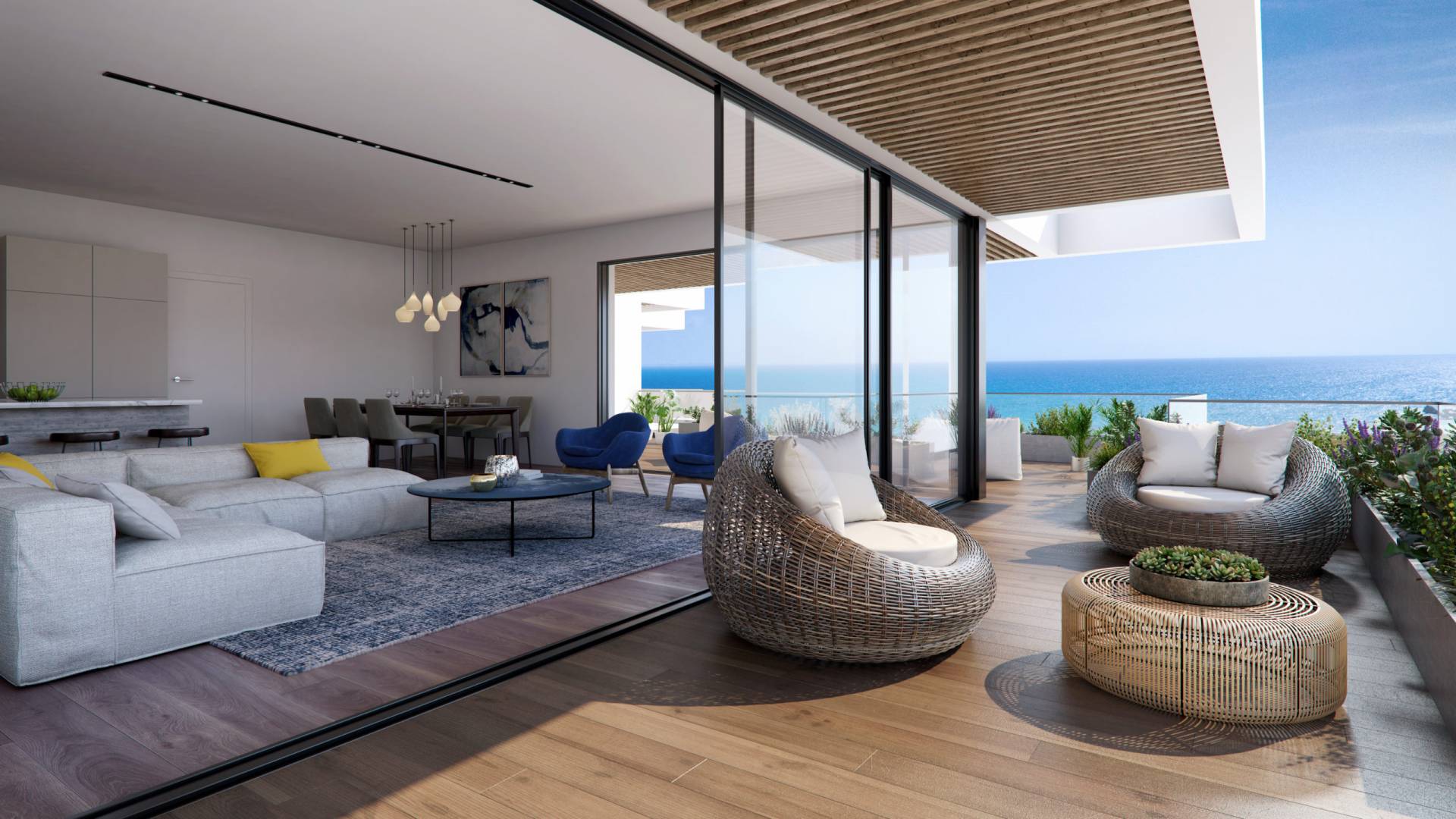 НОВОЕ СТРОИТЕЛЬСТВО Caesar Blue 3+1 Пентхаус у моря в комплексе Caesar Blue Северный Кипр