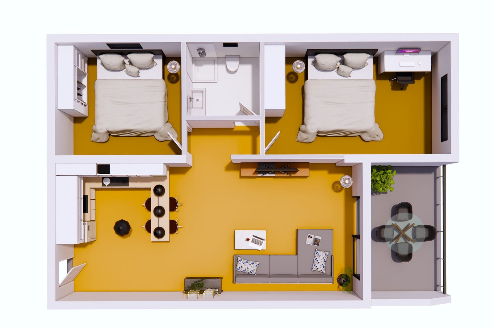 НОВОЕ СТРОИТЕЛЬСТВО Апартаменты комплекса Caesar Resort 2+1 Апартаменты 79м2 — изображение 6