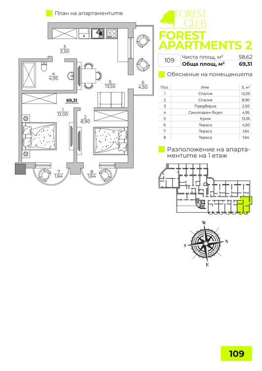 НОВОЕ СТРОИТЕЛЬСТВО АПАРТАМЕНТЫ В КОМПЛЕКСЕ Forest Apartments 2 ВАРНА — изображение 25