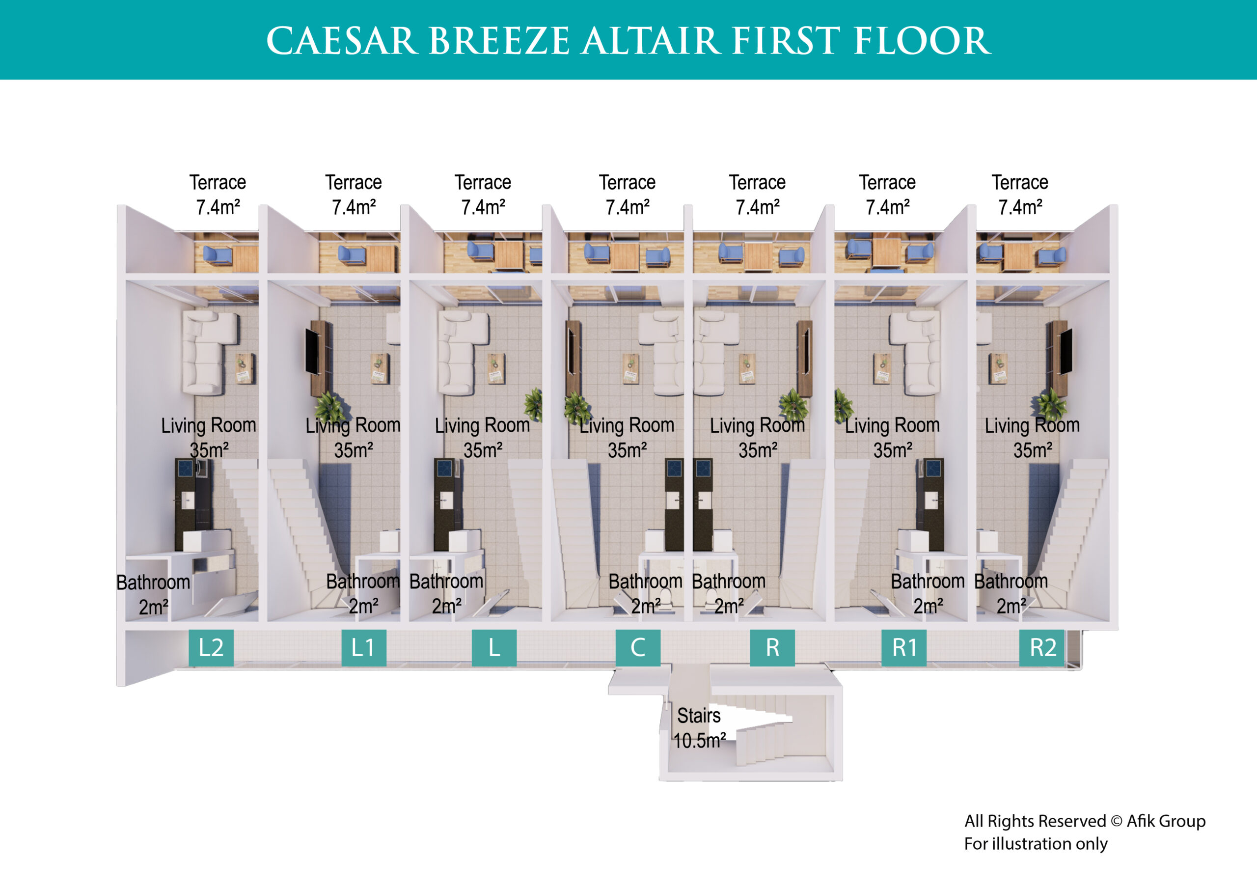 НОВОЕ СТРОИТЕЛЬСТВО Проект CAESAR BREEZE Недвижимость на Северном Кипре — изображение 11