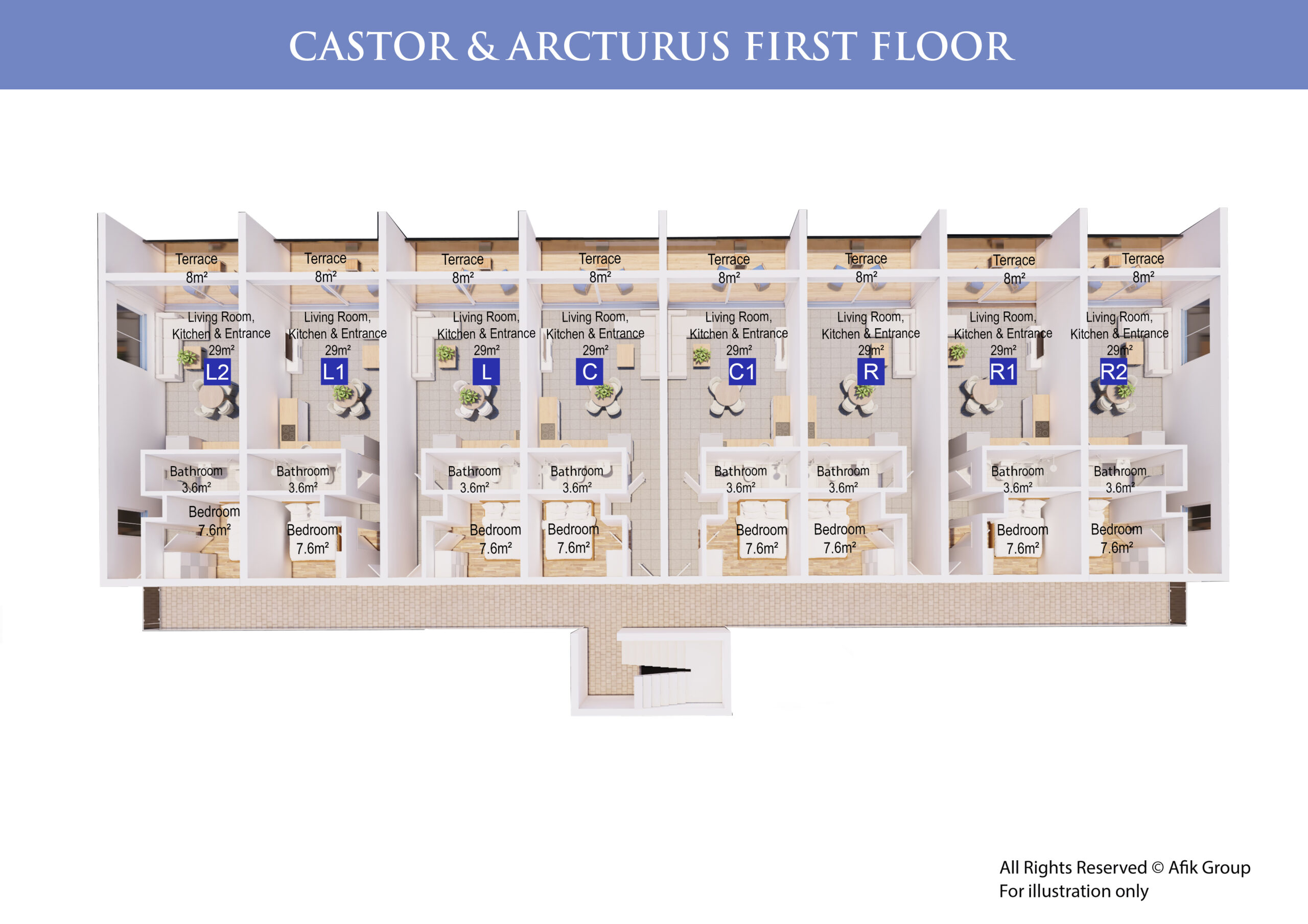 НОВОЕ СТРОИТЕЛЬСТВО Проект CAESAR BREEZE Недвижимость на Северном Кипре — изображение 15