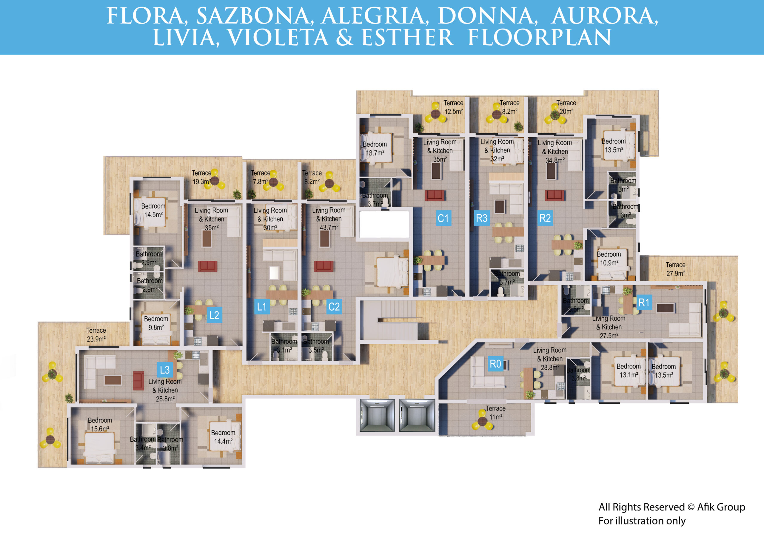 НОВОЕ СТРОИТЕЛЬСТВО Проект Caesar Blue Недвижимость на Северном Кипре — изображение 54