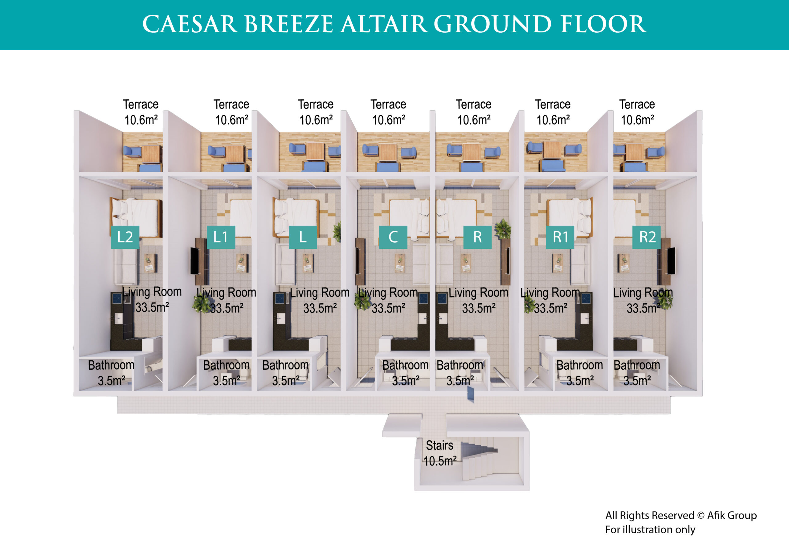 НОВОЕ СТРОИТЕЛЬСТВО Проект CAESAR BREEZE Недвижимость на Северном Кипре — изображение 12