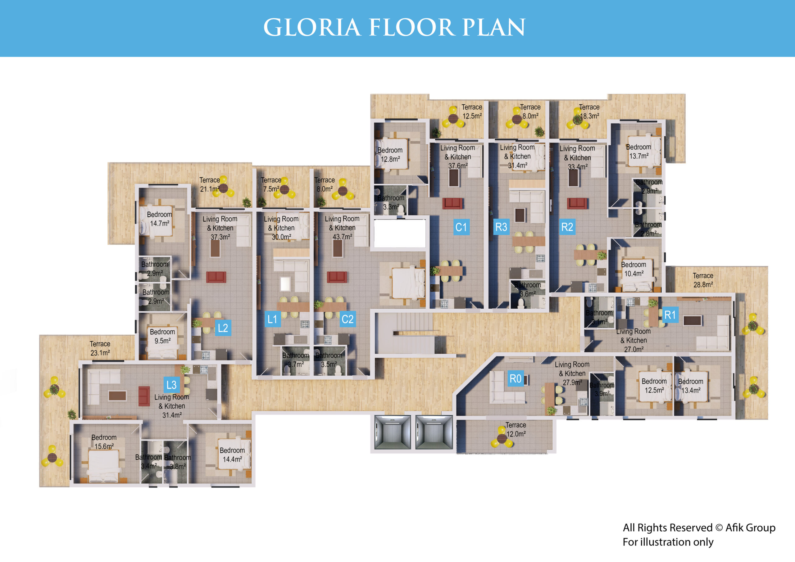 НОВОЕ СТРОИТЕЛЬСТВО Проект Caesar Blue Недвижимость на Северном Кипре — изображение 55