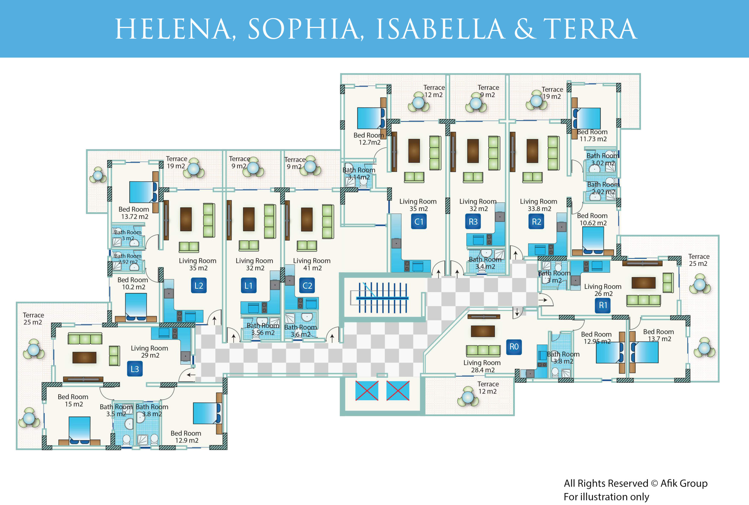 НОВОЕ СТРОИТЕЛЬСТВО Проект Caesar Blue Недвижимость на Северном Кипре — изображение 56