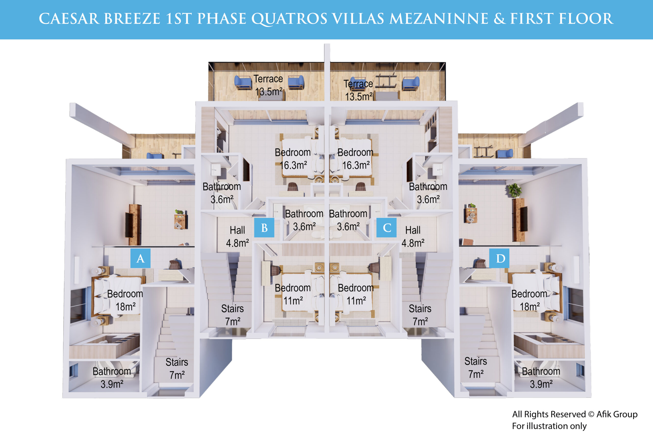 НОВОЕ СТРОИТЕЛЬСТВО Проект CAESAR BREEZE Недвижимость на Северном Кипре — изображение 21