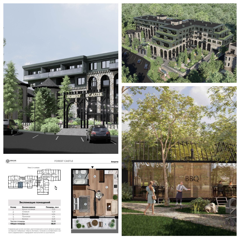 НОВОЕ СТРОИТЕЛЬСТВО Апартаменты в комплексе ЖК FOREST CASTLE , Варна — изображение 11