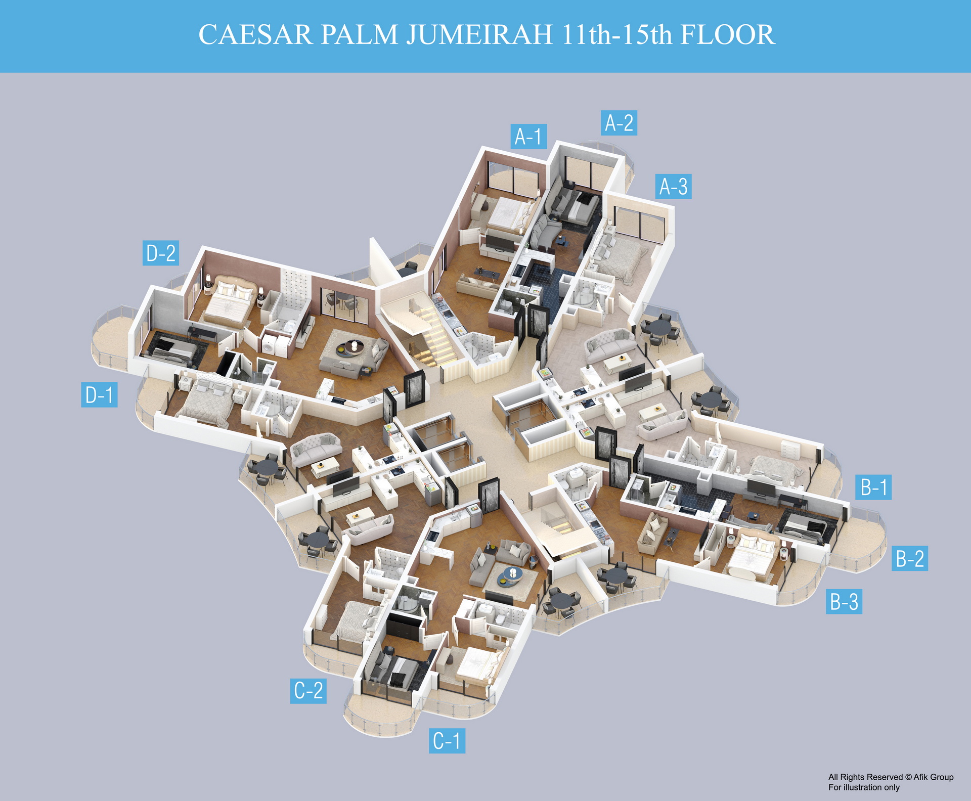 НОВОЕ СТРОИТЕЛЬСТВО 1+1 Апартаменты в комплексе Caesar Palm Jumeirah Северный Кипр — изображение 4