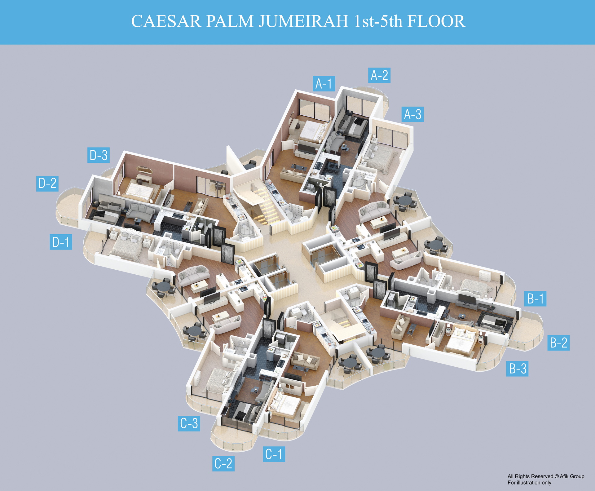 НОВОЕ СТРОИТЕЛЬСТВО 1+1 Апартаменты в комплексе Caesar Palm Jumeirah Северный Кипр — изображение 2