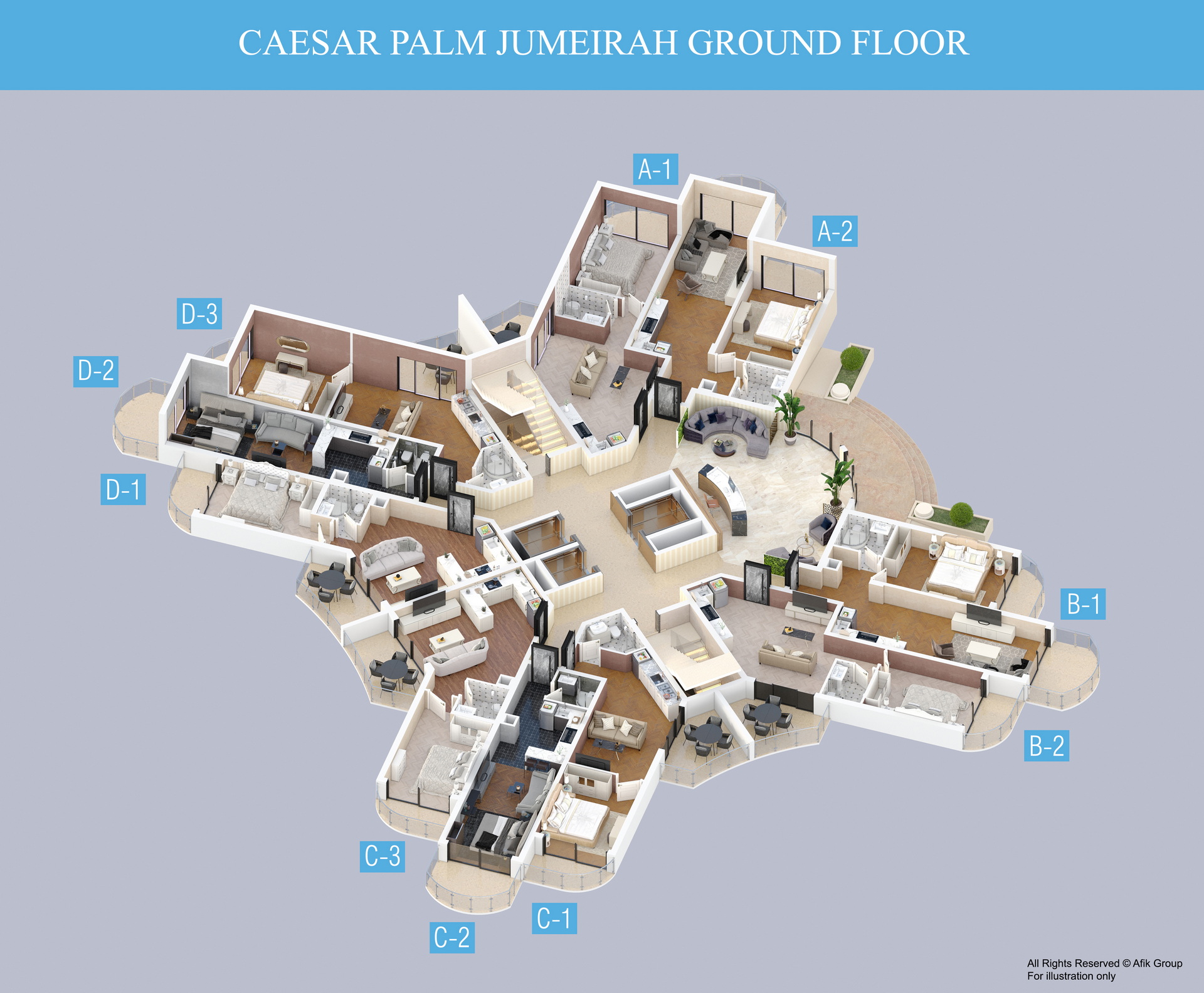 НОВОЕ СТРОИТЕЛЬСТВО 1+1 Апартаменты в комплексе Caesar Palm Jumeirah Северный Кипр — изображение 5