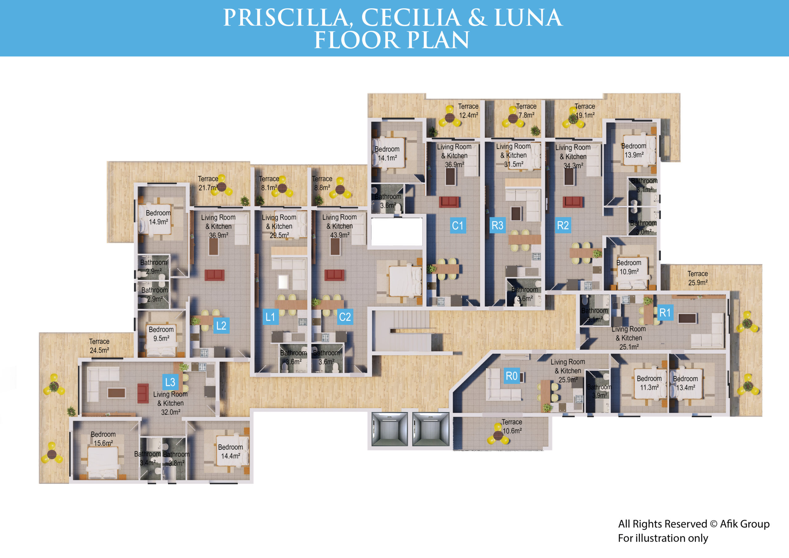 НОВОЕ СТРОИТЕЛЬСТВО Проект Caesar Blue Недвижимость на Северном Кипре — изображение 62