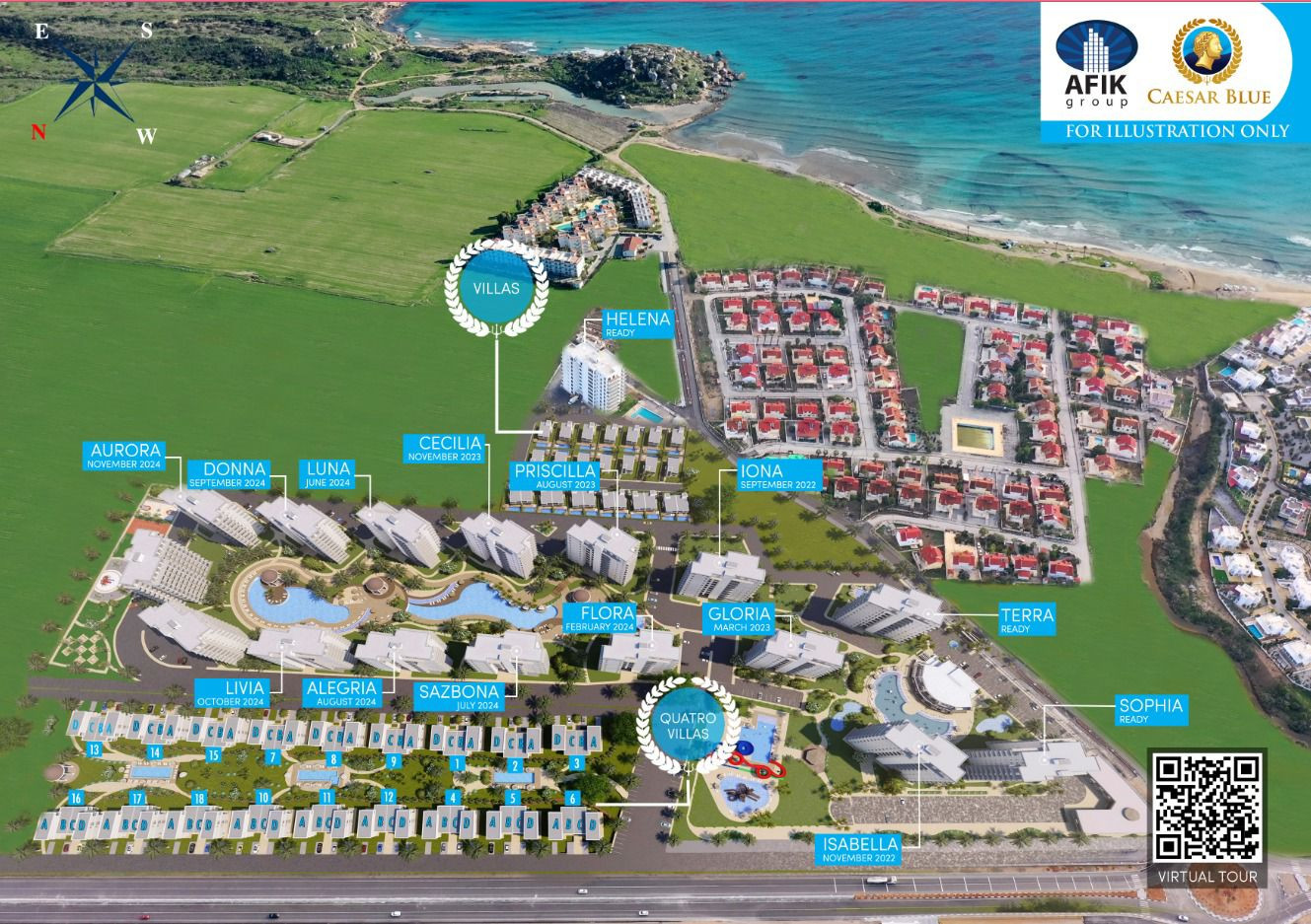 НОВОЕ СТРОИТЕЛЬСТВО Проект Caesar Blue, Quatros & Villas Недвижимость на Северном Кипре — изображение 5