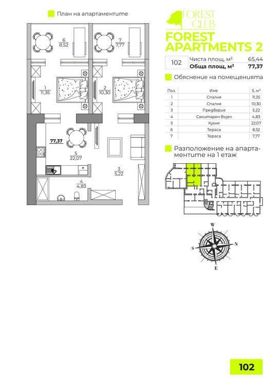 НОВОЕ СТРОИТЕЛЬСТВО АПАРТАМЕНТЫ В КОМПЛЕКСЕ Forest Apartments 2 ВАРНА — изображение 30