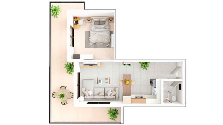 НОВОЕ СТРОИТЕЛЬСТВО Апартаменты комплекса Caesar Resort 1+1 Апартаменты 62 м2 — изображение 6