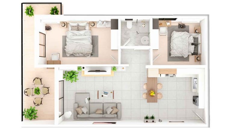 НОВОЕ СТРОИТЕЛЬСТВО Апартаменты комплекса Caesar Resort 2+1 Апартаменты 79м2 — изображение 7